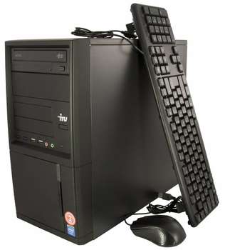 Компьютер, рабочая станция iRU ПК  Office 311 MT P G3260 /4Gb/500Gb 7.2k/HDG/DVDRW/Free DOS/GbitEth/350W/клавиатура/мышь/черный