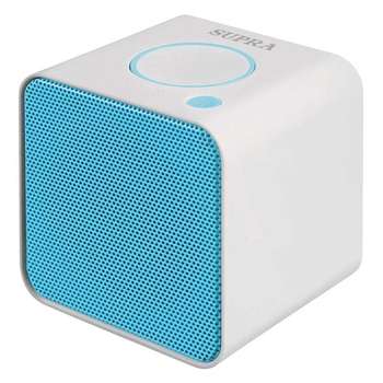 Магнитола SUPRA Аудио  BTS-628 белый/голубой 3Вт/MP3/FM/BT/microSD