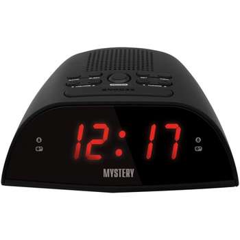 Радиобудильник MYSTERY MCR-48 черный LCD подсв:красная часы:цифровые FM