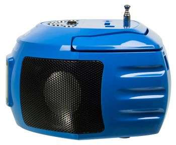 Магнитола HYUNDAI АудиоH-PAS160 синий 6Вт/MP3/FM/USB/SD