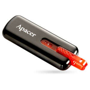 Flash-носитель APACER Флеш-накопитель  USB2.0 Flash Drive AH326 16GB Black RP AP16GAH326B-1