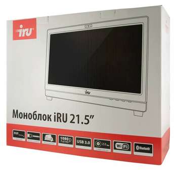 Моноблок iRU Office K2111 21.5" Full HD Cel G3930 /4Gb/500Gb 7.2k/HDG610/CR/Free DOS/GbitEth/WiFi/BT/300W/Cam/черный 1920x1080