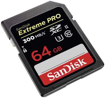 Карта памяти SanDisk Extreme Pro SDXC 64GB - 300/MB/s UHS-II SDSDXPK-064G-GN4IN