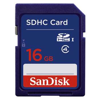 Карта памяти SanDisk Флеш-накопитель 16Gb SDHC Class4 SDSDB-016G-B35