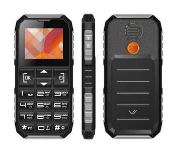 Смартфон VERTEX Мобильный телефон C307 BLACK/SILVER C307BLSIL