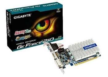 Видеокарта Gigabyte PCIE16 210 1GB GDDR3 64B GV-N210SL-1GI