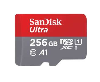 Карта памяти SanDisk Ultra Android microSDXC 256GB + SD Adapter + Memory Zone App 100MB/s A1 Class 10 UHS-I SDSQUAR-256G-GN6MA