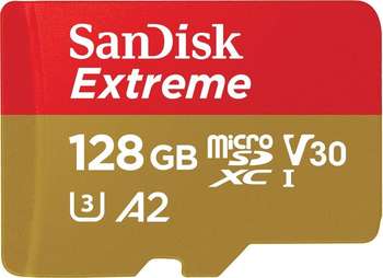 Карта памяти SanDisk microSDXC 128Gb Class10 SDSQXA1-128G-GN6MA Extreme + adapter