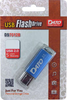 Flash-носитель DATO Флеш Диск 16Gb DS7012 DS7012B-16G USB2.0 синий