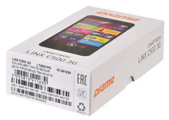 Смартфон Digma C500 3G Linx 4Gb белый моноблок 3G 2Sim 5" 480x854 Android 5.1 2Mpix WiFi BT GPS GSM900/1800 GSM1900 TouchSc MP3 VidConf FM A-GPS microSDHC max128Gb
