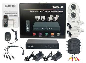 Видеоконференцсвязь FALCON EYE Комплект видеонаблюдения  FE-104AHD-KIT Офис