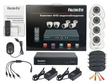 Видеоконференцсвязь FALCON EYE Комплект видеонаблюдения  FE-104AHD-KIT Дом
