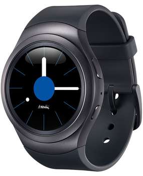 Умные часы, браслет Samsung Смарт-часы  Galaxy Gear S2 SM-R7200 1.2" Super AMOLED темно-серый