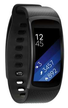 Умные часы, браслет Samsung Galaxy Gear Fit 2 SM-R360 1.5" Super AMOLED темно-серый