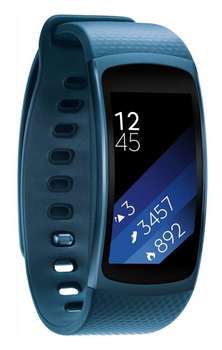 Умные часы, браслет Samsung Galaxy Gear Fit 2 SM-R360 1.5" Super AMOLED синий