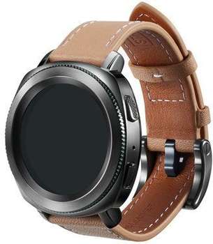 Умные часы, браслет Samsung Ремешок  Galaxy Gear Sport Classic Leather бежевый