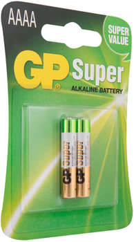 Аккумулятор GP Батарея Super Alkaline 25A-2CR2 AAAA  блистер