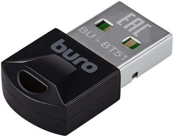 Контроллер BURO Адаптер USB BU-BT51 BT5.1+EDR class 1.5 20м черный