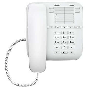 Офисная телефония GIGASET Телефон DA410, память 10 номеров, спикерфон, тональный/импульсный режим, белый, S30054S6529S302