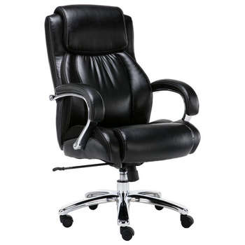 Кресло, стул BRABIX Кресло офисное PREMIUM "Status HD-003", нагрузка до 250 кг, рециклированная кожа, хром, черное, 531821